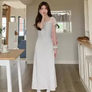 프릴 레이스 카라 롱 원피스 LL-D172 (KYR-WFHGD2D)