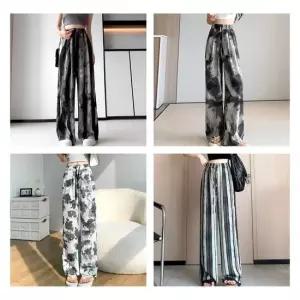 여성 통와이드 쿨링 밴딩팬츠 시원한 여름 바지 고무줄바지 줄무늬바지 스트라이프팬츠