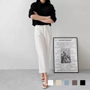 비욘드라이프 델라라 9부 린넨 포켓 통바지 230350