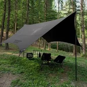 카즈미 타프 그늘막 캠핑용 헥사 타프 블랙