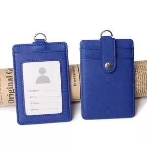 릴홀더 블루 사원증 목걸이 케이스 카드지갑-WFIVNQE