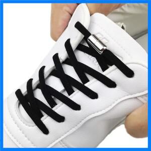 탄성 없음 넥타이 신발 끈 어린이 및 성인 운동화를위한 반원형 신발 끈 신발 끈 빠른 신발 끈 반원형 신발