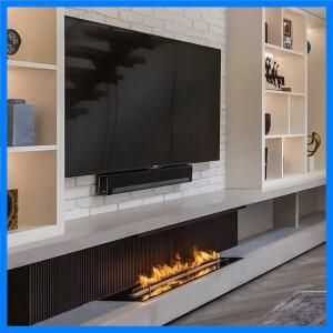 투야 와이파이 바이오에탄올 버너 바이오 카민 전기 에탄올 화로 스테인리스 스틸 벽난로