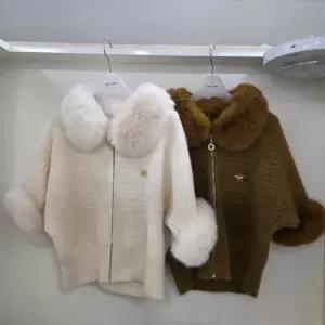 더스토아 DP01 소매 퍼 재킷 니트 가디건 볼레로  T25vchw25j054