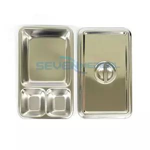 지엠 드레싱 밧드 8절 3칸 P형(230mm X 130mm X 30mm) 스텐밧드 병원 드레싱 트레이