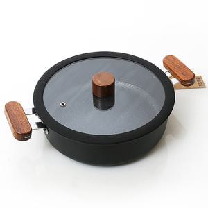 IH 포르트 전골냄비 24cm 낮은냄비 인덕션겸용 원형전골 샤브샤브