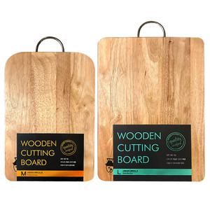 스텐 손잡이 원목 도마 양면 나무