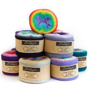 [니트박스] 쉽제스 월 케이크 얀 10+1/옴브레 부드러운 면사 대용량 의류실 나염실