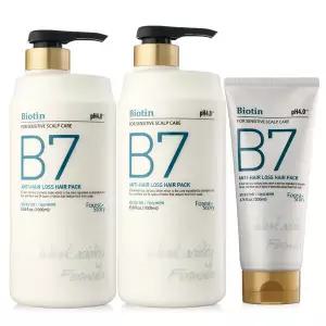 B7 안티헤어로스 약산성 탈모 헤어팩 1000ml 2개+200ml