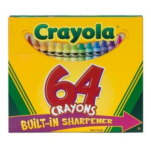 크레욜라 일반크레용64색 크레용깎기부착