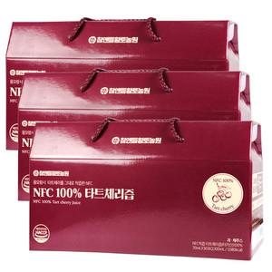 착즙한 NFC 100% 타트체리 원액 주스 3박스 90포