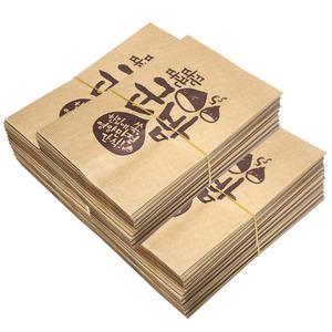 군밤봉투 500장-내부코팅 크라프트 종이 포장 도아리