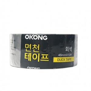 오공 포장용 면천테이프 회색 48mmX10M 절단 면사처리 강력 접착력
