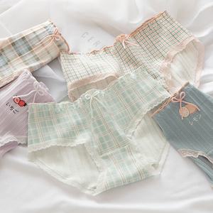 상큼 과일 앤 체크 데일리 여성팬티 5P세트 여자속옷 면소재 성인 주니어 팬티