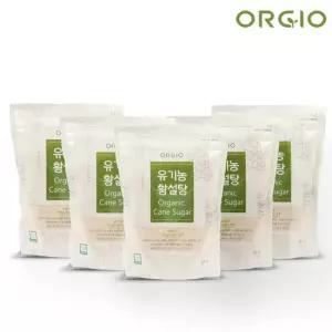 오르지오 유기농사탕수수100% 비정제 원당 유기농황설탕 1kgx5개
