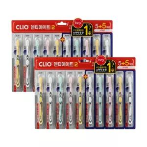 크리오 덴티메이트시즌2  콤팩트 헤드 칫솔 초극세모, 10개입, 2개