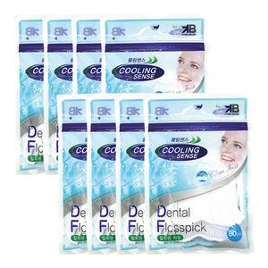 쿨링센스 일회용 치실(80P) 8개
