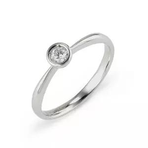 [도로시] 플래티늄(Pt950) 베즐 1부 다이아몬드 반지