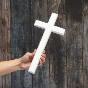 모던 화이트 십자가 벽걸이십자가 말씀 구원 탁상