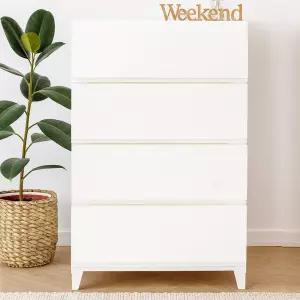 보노하우스 심플리 550 서랍장 4단 와이드형 인테리어 수납장