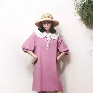 [하프클럽/]린넨 벌룬퍼프소매 원피스n712