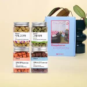 페페로니펫 진짜간식 4개 세트(소고기+연어+미역+고구마)