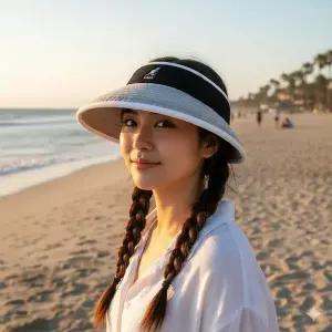 [하프클럽/캉골]캉골 썬캡 모자 비치 사이드 바이저 면혼방