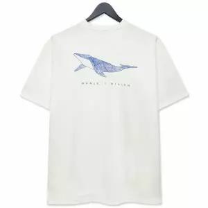 [하프클럽/탑보이]그래픽 고래 오버핏 반팔티 (BL016)
