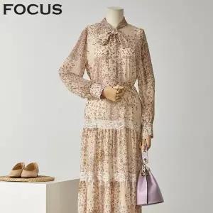 [롯데백화점]포커스 플라워레이스배색원피스(FS2A7OP0096)