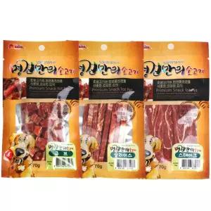명견만리 소고기 스테이크,슬라이스,큐브 70g/강아지간식