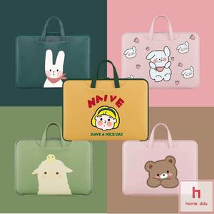 [홈뚜] 귀여운 방수 캐릭터 노트북 파우치 케이스 가방 손잡이 15.6 16인치