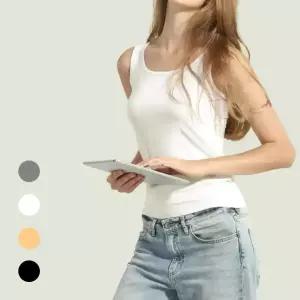 여성 브라 캡 나시 런닝 / 노와이어 노브라 내장 일체형 모달 빅사이즈 민소매 캐미솔 탑