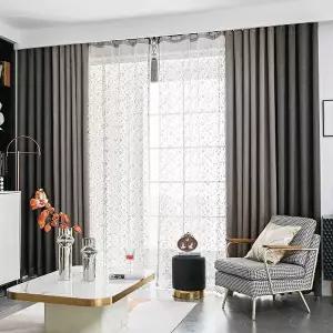 [지나송]카리아 자수레이스 암막커튼 대형(타이백 미포함)