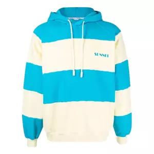 써네이 스트라이프 로고 프린트 후드 아이보리 / SN2PXF03AP-JE217-440