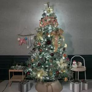 [텐바이텐]크리스마스 트리 장식 풀세트 메탈포인설정그레이 210cm 단면