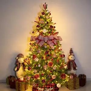 [텐바이텐]크리스마스 트리 나무 장식 풀세트 레드벌룬연그린 240cm 양면