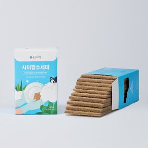 욕실의여왕 천연 수세미 단면 10개입 주방 설거지 제로웨이스트