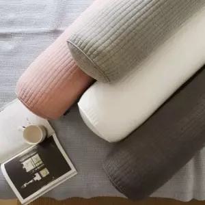 순면 워싱 누빔 바디필로우 원형 롱쿠션 (커버만)