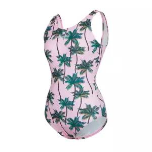 [레노마수영복](하남점)폴리백 브라캡 증정여성 야자수 U백 원피스수영복 핑크 RN-LF2D802-PK
