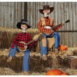 할로윈 해골인형 기타치는 장식품 캠핑 카페 파티 소품 인테리어