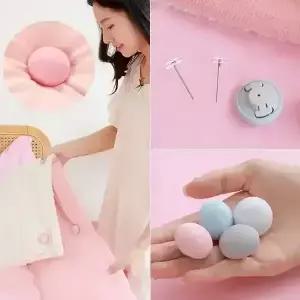 (16개세트)이불 고정핀 침대 시트 이불커버 밀림방지 클립 컬러 단추형