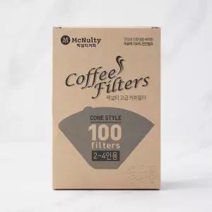 맥널티 커피여과지 2~4인용 100매