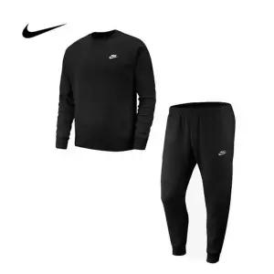 [나이키] 트레이닝복 맨투맨조거세트 블랙  기모 국내AS