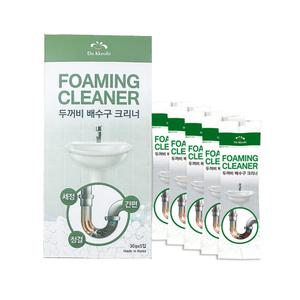 두꺼비 배수구크리너 싱크대 하수구 배수관 세면대 발포 세정제 30g 5개