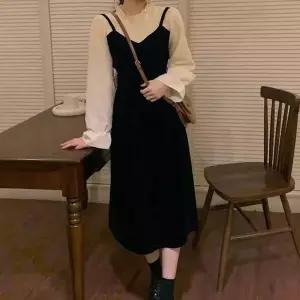 [오노마] ONM 뷔스티에 레이어드 st 벨벳 원피스 A라인 허리 셔링 (S11576790)