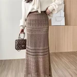 [오노마] ONM G126018_펀칭 니트 롱스커트 (S9721350)