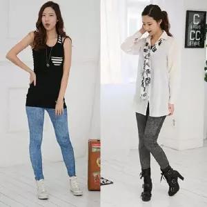 [오노마] ONM 기본돌청 스판 청나염레깅스 OE-2474 (S10257379)