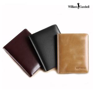 WilliamCambell (윌리엄캠벨) 소가죽 남성 카드지갑 명함 여성 남자 학생 미니 반 지갑 WN776