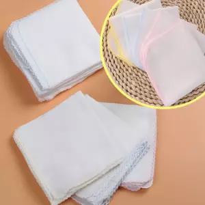 부드러운 면 무지 거즈 가제 손수건 무형광(10장) 흰색 출산 준비물 아기 유아동 흘리는침 닦아주 용품 재