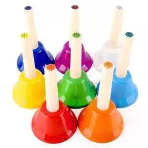 RR 핸드벨 8개(8음계) 세트 어린이 음악 연주 리듬 악기 교구